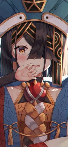 右手を口元にあてて涙目の徐福 / fate/grand orderのiPhone / スマホ壁紙