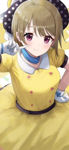 頬っぺたを指をさす可愛い中須かすみ / 黄色い衣装 / 虹ヶ咲学園スクールアイドル同好会のiPhone / スマホ壁紙