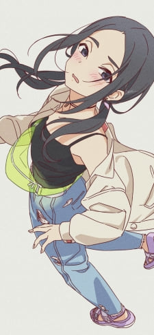 ちょっと照れた蛇森生静（へびもり おしず） / 明日ちゃんのセーラー服のiPhone / スマホ壁紙