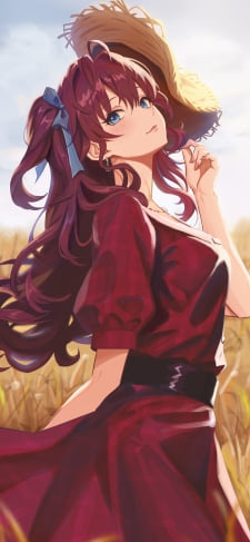 麦わら帽子を持つかわいい一ノ瀬志希(いちのせしき) / しきにゃん / アイドルマスターシンデレラガールズ / ファンアート / イラストのiPhone / スマホ壁紙