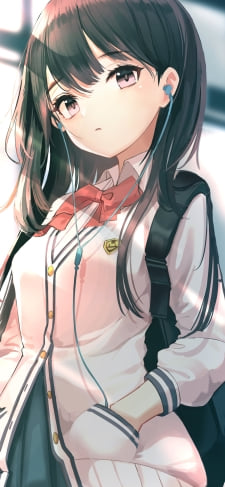 イヤフォンで音楽を聴いている宝多六花(たからだりっか)  / ssss.gridmanのiPhone / スマホ壁紙