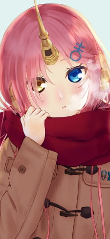 赤いマフラーを巻くフランケンシュタイン / オッドアイ / fate/apocryphaのiPhone / スマホ壁紙