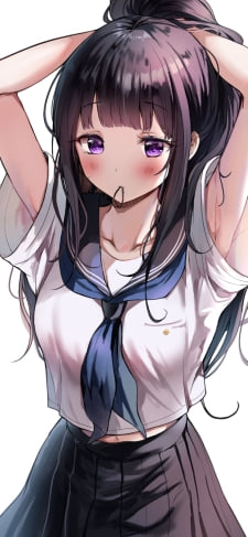 髪をかきあげる千反田える / 氷菓 / ファンアートのiPhone / スマホ壁紙