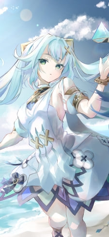波打ち際、海辺のファルザン / 原神のiPhone / スマホ壁紙