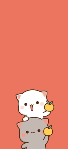 ももねこちゃんとごまくんのiPhone / スマホ壁紙