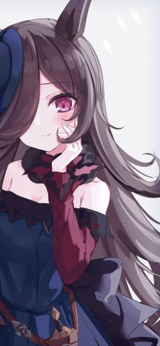 黒いドレスを着た綺麗なライスシャワー / ウマ娘 / ファンアートのiPhone / スマホ壁紙