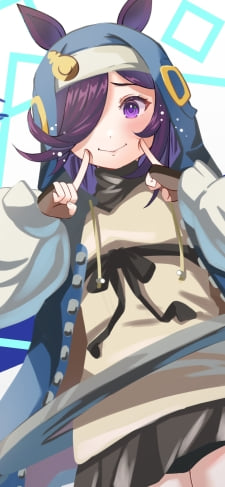 ほっぺに指をあてる可愛いライスシャワー / ウマ娘 / ファンアートのiPhone / スマホ壁紙