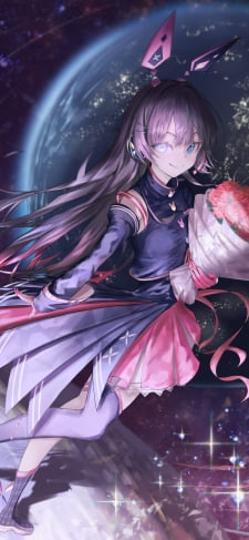 赤い薔薇を持つ月ノ美兎 / にじさんじ / バーチャルYouTuber / ファンアート / イラストのiPhone / スマホ壁紙