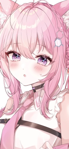 頬を赤らめる博衣こより / ホロライブ / バーチャルYouTuber / VtuberのiPhone / スマホ壁紙