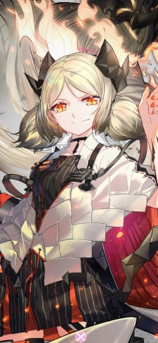 指から炎を出すイフリータ / アークナイツのiPhone / スマホ壁紙