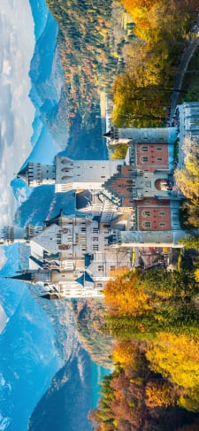 ドイツの美しい城 / ノイシュヴァンシュタイン城 / 世界遺産 / Neuschwanstein CastleのiPhone / スマホ壁紙