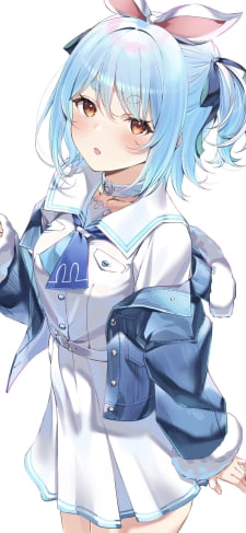 右手で袖を持つ可愛い兎田ぺこら / ホロライブ / バーチャルYouTuber / VtuberのiPhone / スマホ壁紙