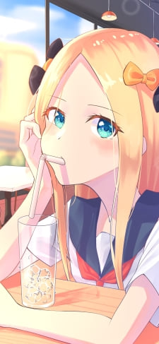 ストローをくわえる可愛いアビゲイル・ウィリアムズ / fate/grand orderのiPhone / スマホ壁紙