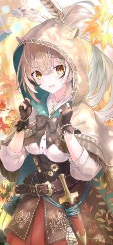 紅葉とかわいい七詩ムメイ / ファンアート / バーチャルYouTuber / ホロライブのiPhone / スマホ壁紙