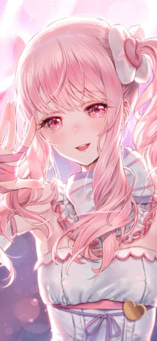ピンクの衣装を着た暁山瑞希 / プロセカ / プロジェクトセカイのiPhone / スマホ壁紙
