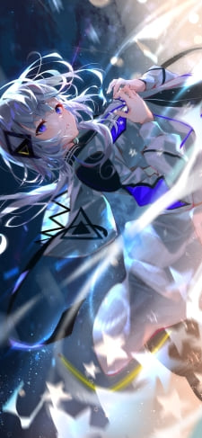星や光がほとばしる中に佇む可不 / 神椿スタジオのiPhone / スマホ壁紙