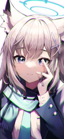 目の前に指をかざす砂狼シロコ / ブルアカ / ブルーアーカイブのiPhone / スマホ壁紙