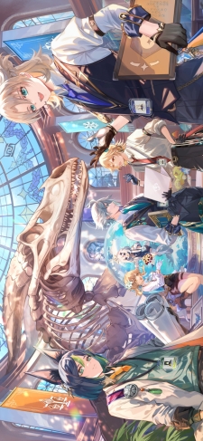 恐竜の標本と蛍 / パイモン / アルベド / ティナリ / アルハイゼン / カーヴェ / 原神のiPhone / スマホ壁紙