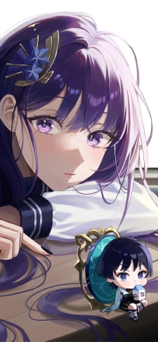 セーラー服を着た可愛い雷電将軍 / 牛乳を飲むスカラマシュ / 放浪者 / 原神のiPhone / スマホ壁紙