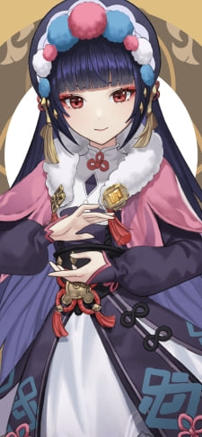 両手でポーズをとる可愛い雲菫 / 正面 / 原神のiPhone / スマホ壁紙