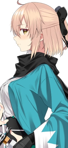 剣に手をかける沖田総司の横顔 / fate/grand orderのiPhone / スマホ壁紙