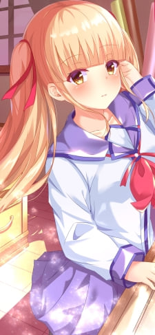 制服を着た可愛い遊佐 / 窓際 / 金髪 / 赤いリボン / エンジェル ビーツ!のiPhone / スマホ壁紙
