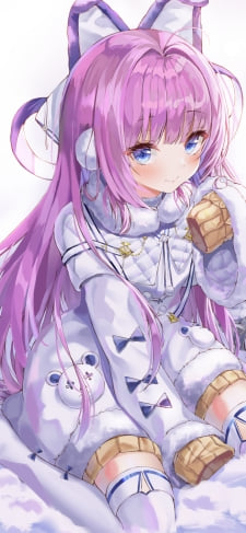 雪の上に座るタシュケント / アズールレーンのiPhone / スマホ壁紙