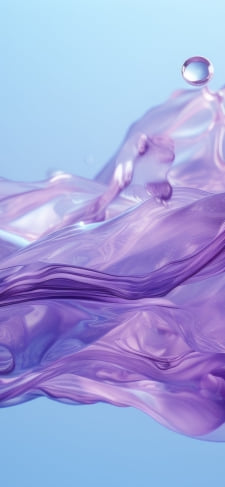 綺麗な淡い紫の液体・リキッド / iPhone 15のiPhone / スマホ壁紙