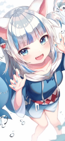 かわいいがうる・ぐら / ハイアングル / ホロライブ / バーチャルユーチューバー / ファンアートのiPhone / スマホ壁紙