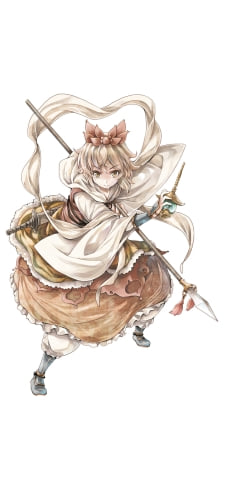 武器をかまえる寅丸星 / 東方のiPhone / スマホ壁紙