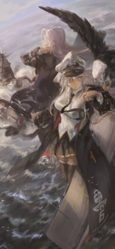 航行するエンタープライズとヨークタウン / アズールレーンのiPhone / スマホ壁紙