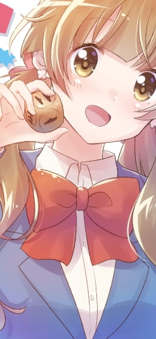 サイコロを持ち笑う高屋敷綾 (たかやしきあや) / 放課後さいころ倶楽部のiPhone / スマホ壁紙