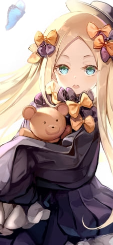 ユーゴを抱えるアビゲイル・ウィリアムズ / アビ― / 青い蝶 / Fate/Grand OrderのiPhone / スマホ壁紙