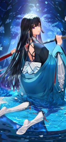 抜刀する土方歳三 / 天空のアムネジアのiPhone / スマホ壁紙