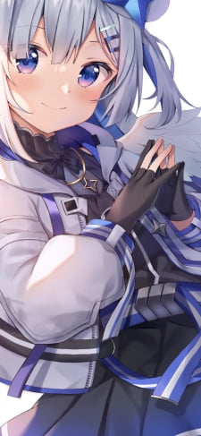 両手を合わせて微笑む天音かなた / 白い羽 / ホロライブ / バーチャルYouTuber / VtuberのiPhone / スマホ壁紙