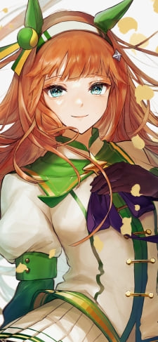 舞い散る銀杏の葉と微笑むサイレンススズカ / ウマ娘プリティーダービーのiPhone / スマホ壁紙