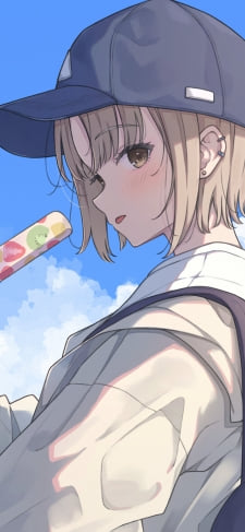 フルーツのアイスバーを食べる可愛いリゼ・ヘルエスタ / にじさんじ / バーチャルYouTuber / VtuberのiPhone / スマホ壁紙