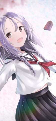 桜とセーラー服を着た笑顔の可愛い八乙女うるし / 舞う将棋の駒 / 歩 / それでも歩は寄せてくるのiPhone / スマホ壁紙
