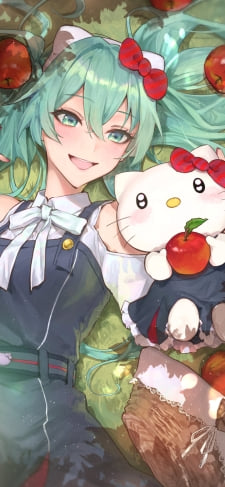 キティちゃんと初音ミク / プロセカのiPhone / スマホ壁紙