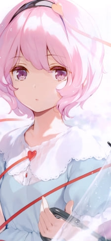 ピンクのショートヘアーの可愛い古明地さとり / 東方のiPhone / スマホ壁紙