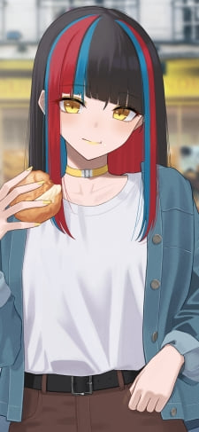 片手にシュークリームを持つ花譜 / バーチャルYouTuber / VtuberのiPhone / スマホ壁紙