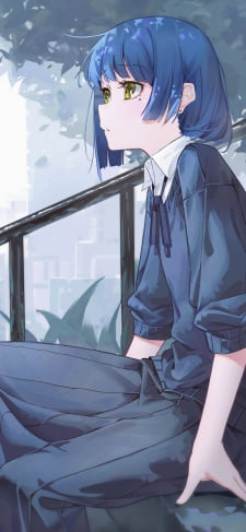 階段に座っている山田リョウ / ぼっち・ざ・ろっく!のiPhone / スマホ壁紙