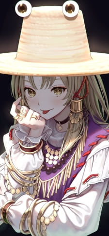 舌を出す洩矢諏訪子 (もりやすわこ) / 東方のiPhone / スマホ壁紙