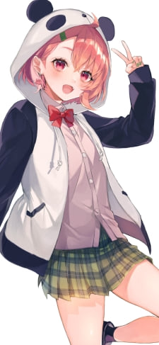 左手でピースをする笑顔の笹木咲 / にじさんじ / バーチャルYouTuber / VtuberのiPhone / スマホ壁紙