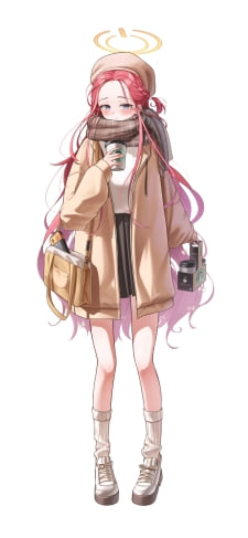 私服姿の花岡ユズ / ブルーアーカイブのiPhone / スマホ壁紙