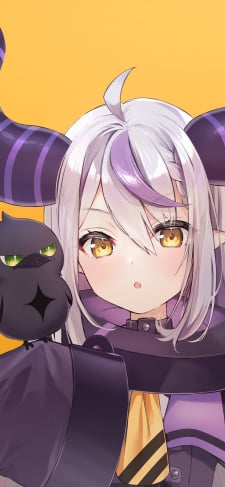 クロウを右腕に乗せるラプラス・ダークネス / ホロライブ / バーチャルYouTuber / VtuberのiPhone / スマホ壁紙
