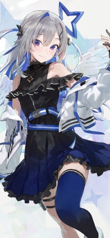 淡い色調で描いた天音かなた / ホロライブ / バーチャルYouTuber / VtuberのiPhone / スマホ壁紙