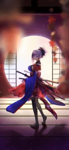 和室に立つ宮本武蔵 / 畳の間 / fate/grand orderのiPhone / スマホ壁紙