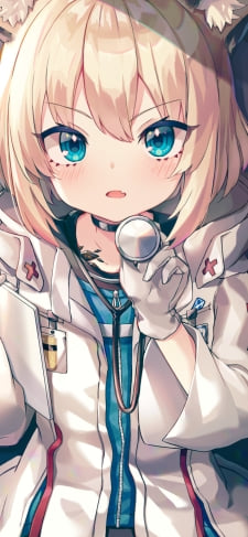 聴診器を持つ可愛いススーロ / 診察 / 診療 / アークナイツのiPhone / スマホ壁紙