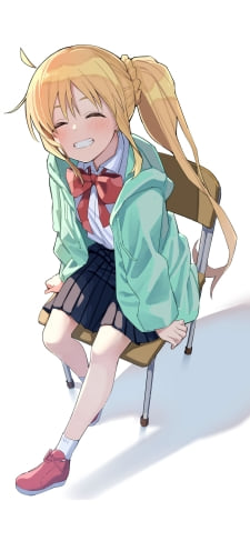 椅子に座って笑う伊地知虹夏 / かわいい / 漫画 / ぼっち・ざ・ろっく! / ファンアート / イラストのiPhone / スマホ壁紙